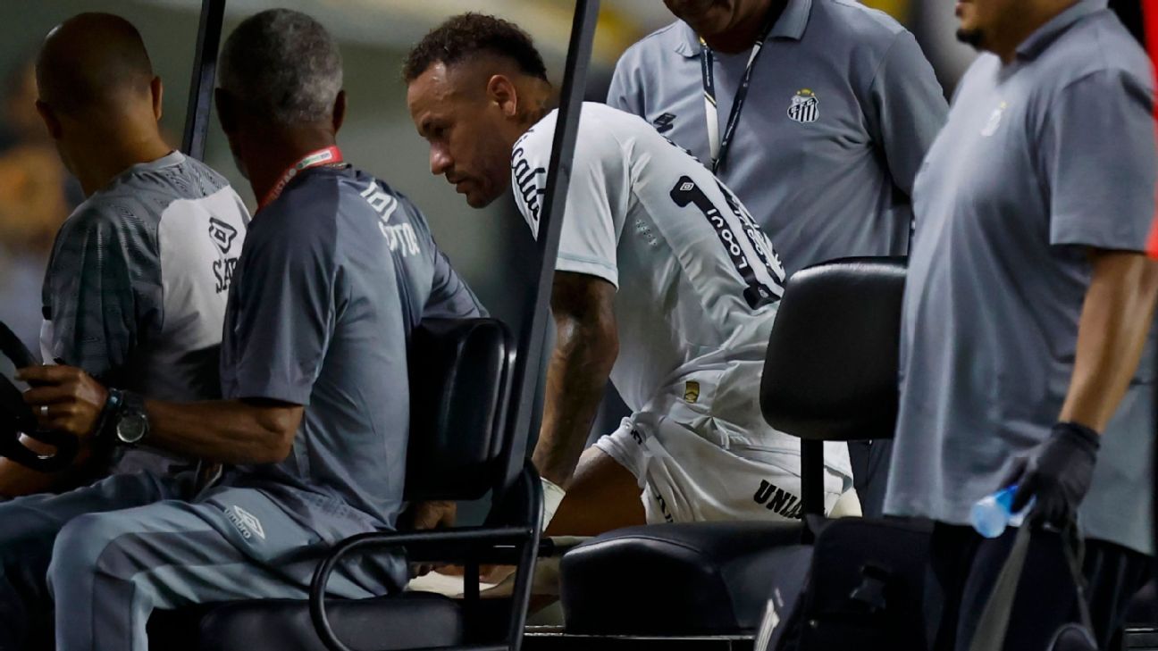 Neymar exits in tears after fresh injury setback with Santos